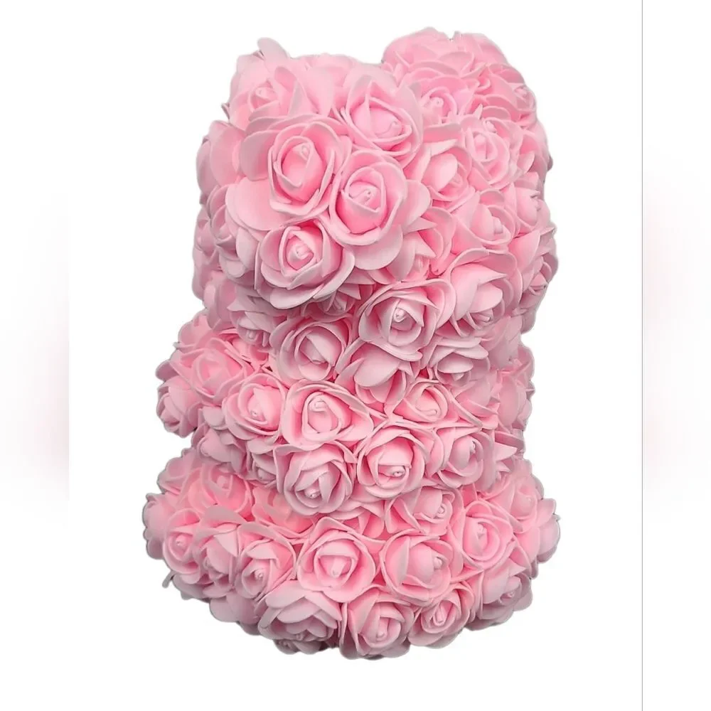Light Pink Rose Bear Cute Aesthetic Gift Soft Girl Kawaii Room Decor Keepsake